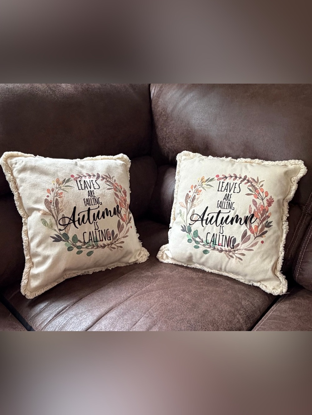 Autumn Is Calling Decorative Throw Pillows Set of 2